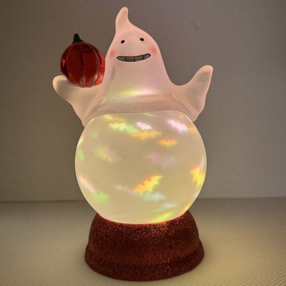 Halloween Ghost Pumpkin Light Up Decor 8.5" Glowing Bats Color-Changing Decor - Picture 16 of 17